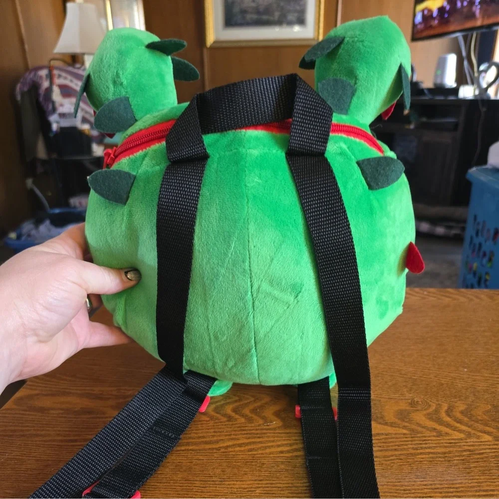 Tokidoki Cactus Puppy Bastardino Backpack Green Dog Plush Zipper Bag NWT